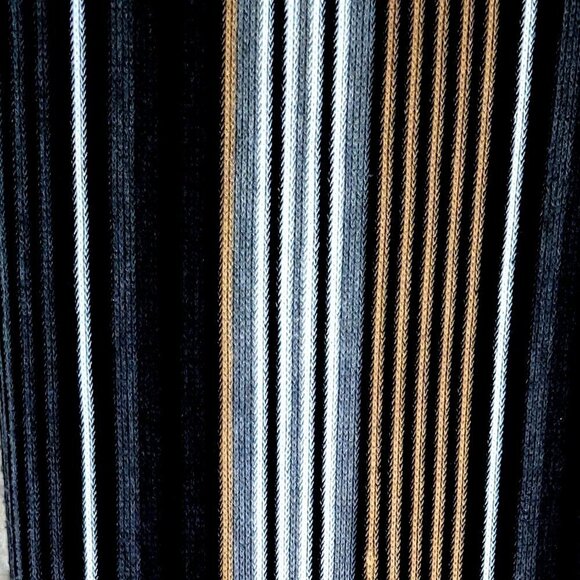 FREE w Purchase! Soft Knitted Acrylic Scarf in Neutral Stripes Dark Academia - Picture 2 of 3